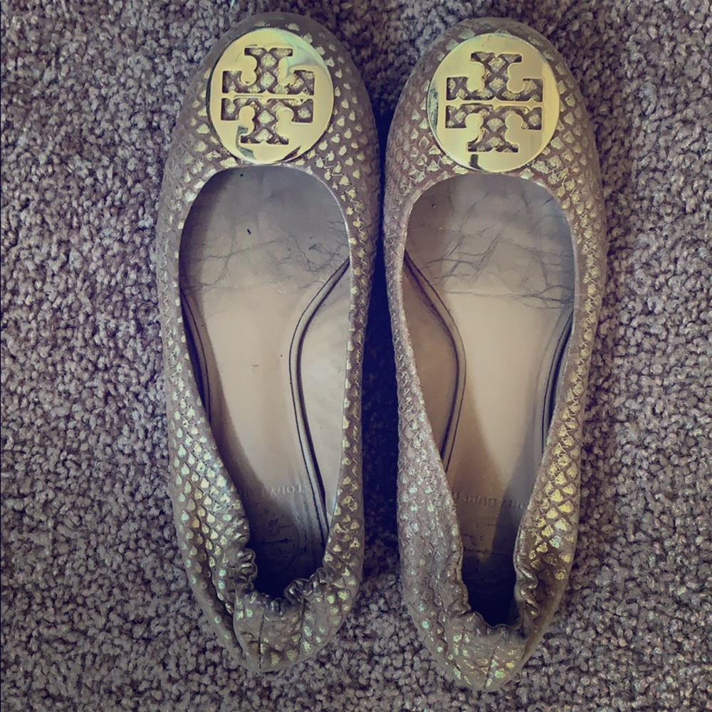 Gold Tory Burch flats size 6.5